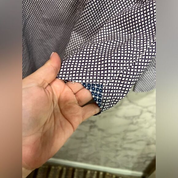 Ted Baker London Long Sleeve Circle Geo Print Shirt Size Mens S - Picture 5 of 11